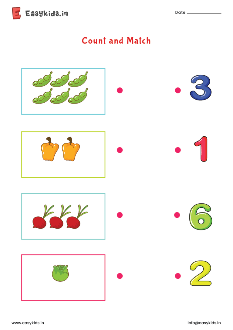 Nursery Math Worksheets - EasyKids.in