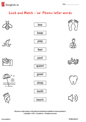 UKG English Worksheets - EasyKids.in