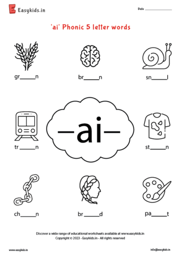 ai Phonic 5 letter words