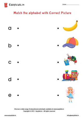 match alphabet to picture - capital