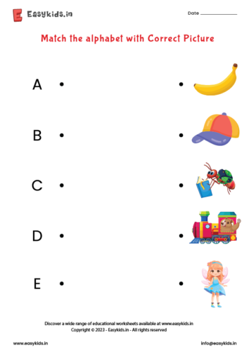 match alphabet to picture - small