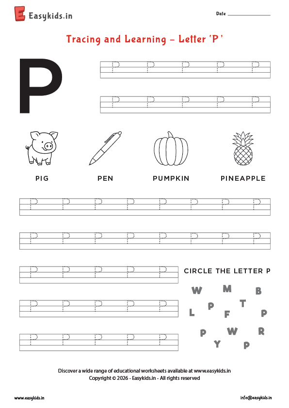 Alphabet tracing worksheets - Capital letter O_1