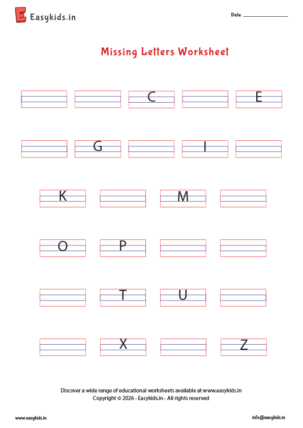 fill in missing letter worksheet