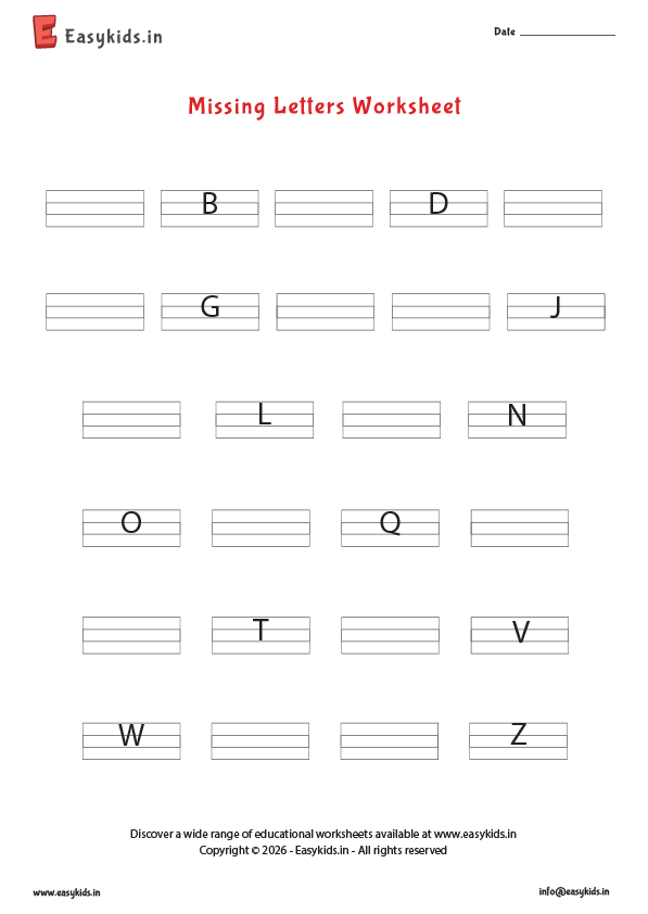 missing alphabet worksheet