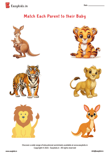Kindergarten Activity – Match Parents and Babies