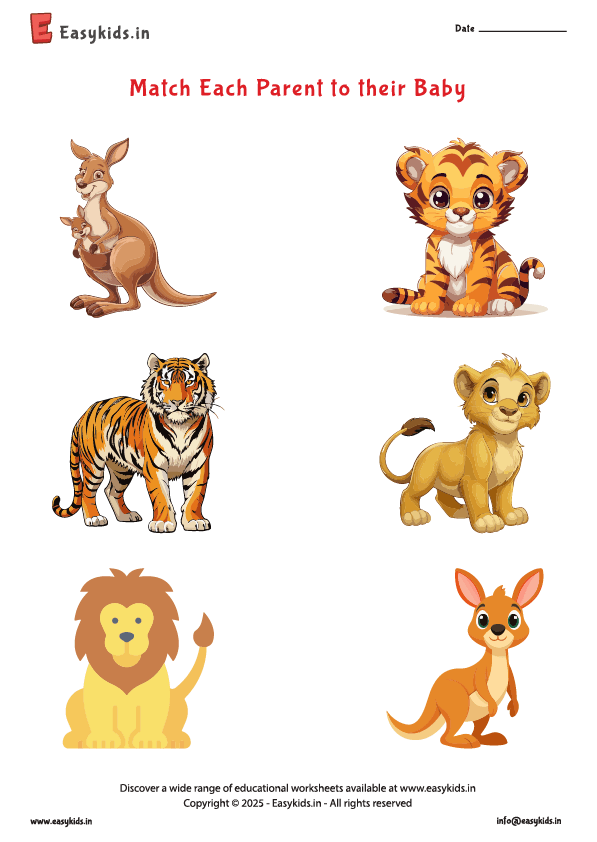 Kindergarten Activity – Match Parents and Babies
